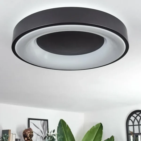 hofstein Plafonnier Palanko LED Blanc, 1 lumière, Télécommandes* Lampes Modernes