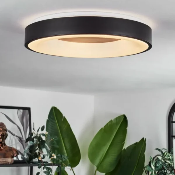 hofstein Plafonnier Palanko LED Blanc, 1 lumière, Télécommandes* Lampes Modernes