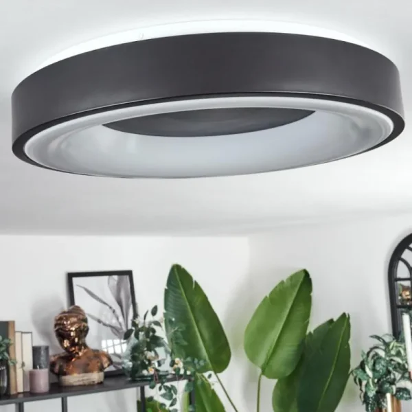 hofstein Plafonnier Palanko LED Blanc, 1 lumière, Télécommandes* Lampes Modernes