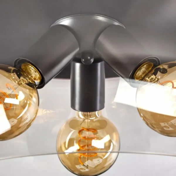 hofstein Plafonnier Palibatz Anthracite, 3 lumières* Lampes Modernes