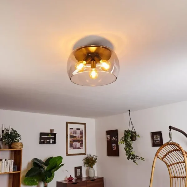 hofstein Plafonnier Palibatz Anthracite, 3 lumières* Lampes Modernes