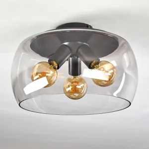 hofstein Plafonnier Palibatz Anthracite, 3 lumières* Lampes Modernes