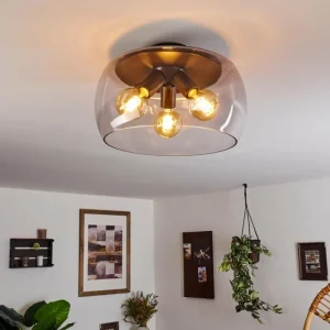 hofstein Plafonnier Palibatz Anthracite, 3 lumières* Lampes Modernes