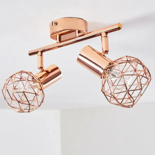hofstein Plafonnier Palmira Cuivre, 2 lumières* Lampes Modernes