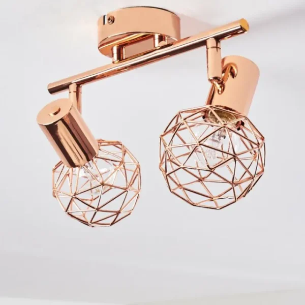 hofstein Plafonnier Palmira Cuivre, 2 lumières* Lampes Modernes