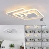 hofstein Plafonnier Panchita LED Blanc, 1 lumière, Télécommandes* Lampes Modernes