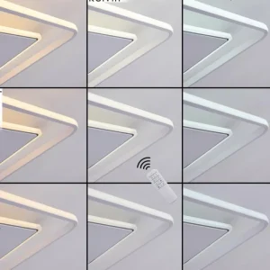 hofstein Plafonnier Panchita LED Blanc, 1 lumière, Télécommandes* Lampes Modernes