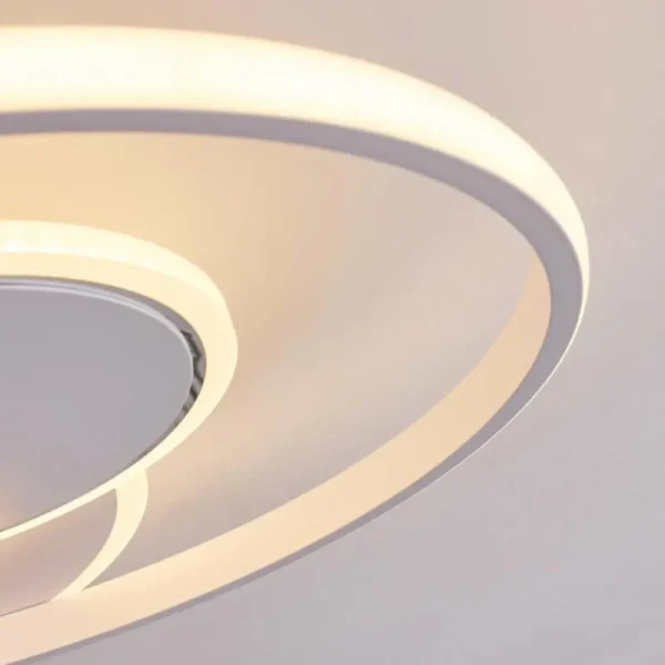 hofstein Plafonnier Panchita LED Blanc, 1 lumière, Télécommandes* Lampes Modernes