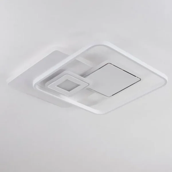 hofstein Plafonnier Panchita LED Blanc, 1 lumière, Télécommandes* Lampes Modernes
