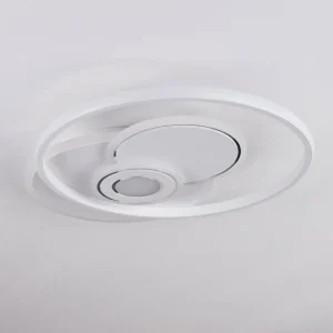 hofstein Plafonnier Panchita LED Blanc, 1 lumière, Télécommandes* Lampes Modernes