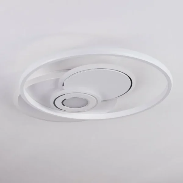 hofstein Plafonnier Panchita LED Blanc, 1 lumière, Télécommandes* Lampes Modernes