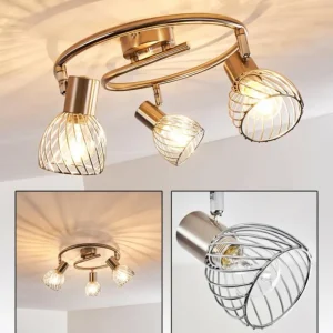 hofstein Plafonnier Parado Nickel mat, 3 lumières* Lampes Modernes
