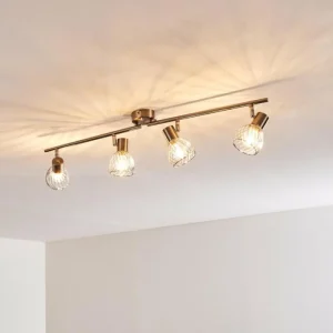 hofstein Plafonnier Parado Nickel mat, 4 lumières* Lampes Modernes
