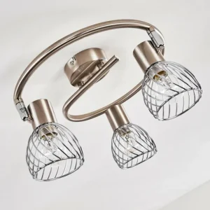 hofstein Plafonnier Parado Nickel mat, 3 lumières* Lampes Modernes