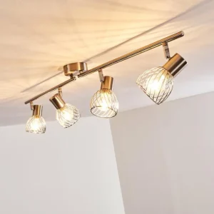 hofstein Plafonnier Parado Nickel mat, 4 lumières* Lampes Modernes