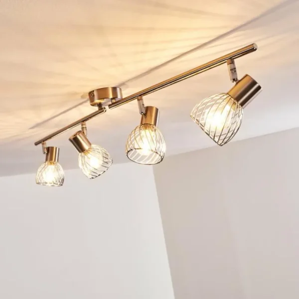hofstein Plafonnier Parado Nickel mat, 4 lumières* Lampes Modernes