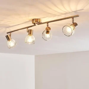 hofstein Plafonnier Parado Nickel mat, 4 lumières* Lampes Modernes