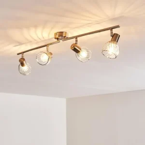 hofstein Plafonnier Parado Nickel mat, 4 lumières* Lampes Modernes