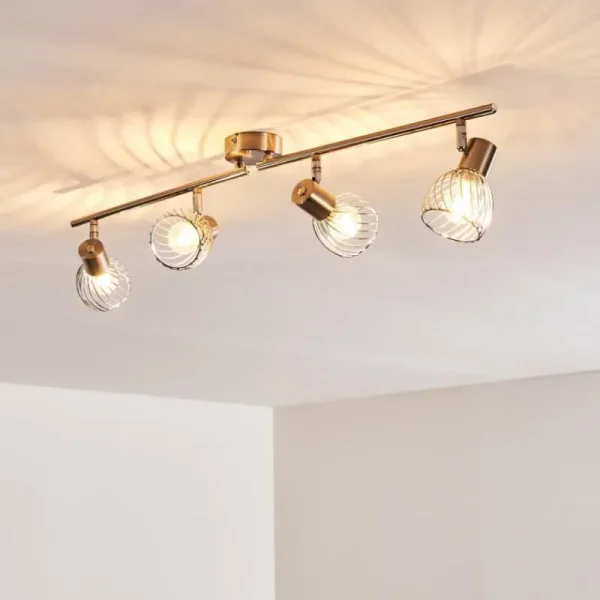 hofstein Plafonnier Parado Nickel mat, 4 lumières* Lampes Modernes