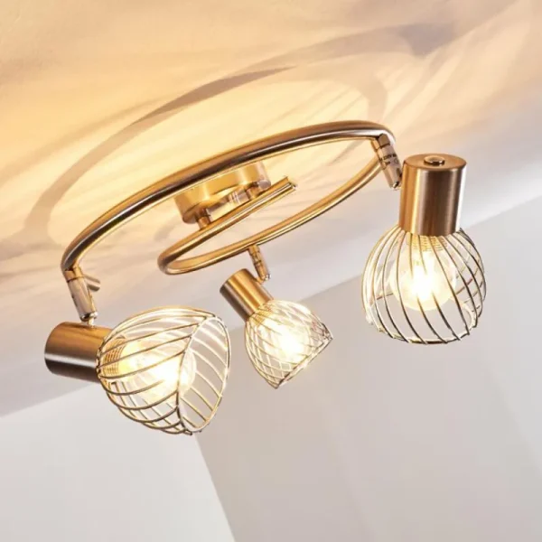 hofstein Plafonnier Parado Nickel mat, 3 lumières* Lampes Modernes