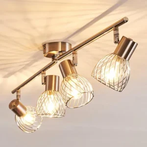 hofstein Plafonnier Parado Nickel mat, 4 lumières* Lampes Modernes