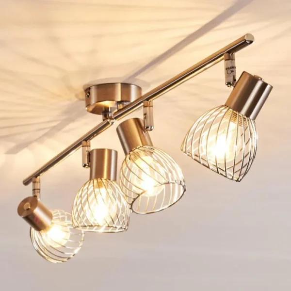 hofstein Plafonnier Parado Nickel mat, 4 lumières* Lampes Modernes