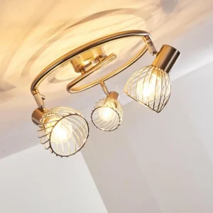 hofstein Plafonnier Parado Nickel mat, 3 lumières* Lampes Modernes