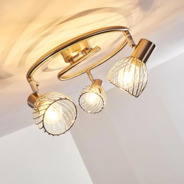 hofstein Plafonnier Parado Nickel mat, 3 lumières* Lampes Modernes
