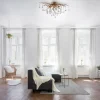 Luminaires Paul Neuhaus Plafonnier Paul Neuhaus ICICLE Vieux laiton, 4 lumières* Lampes En Verre