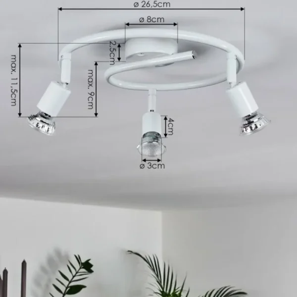 hofstein Plafonnier Planes LED Blanc, 3 lumières* Lampes Modernes