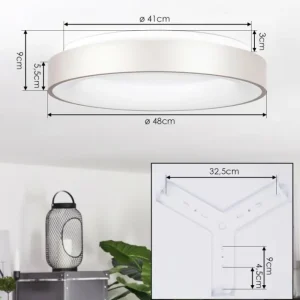 hofstein Plafonnier Playas LED Argenté, Blanc, 1 lumière* Lampes Modernes