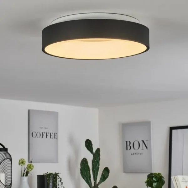 hofstein Plafonnier Playas LED Noir, Blanc, 1 lumière* Lampes Modernes