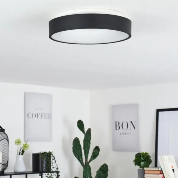 hofstein Plafonnier Playas LED Noir, Blanc, 1 lumière* Lampes Modernes