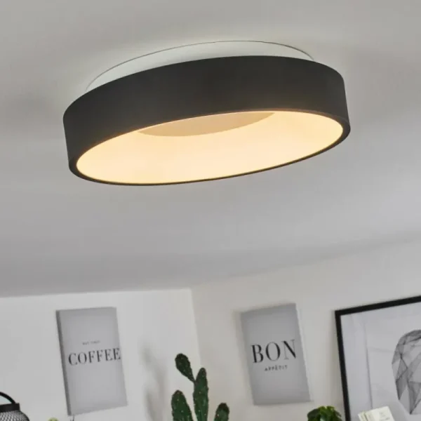 hofstein Plafonnier Playas LED Noir, Blanc, 1 lumière* Lampes Modernes
