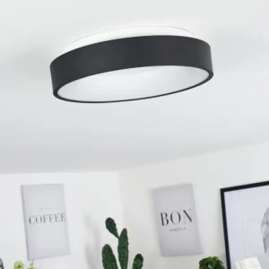 hofstein Plafonnier Playas LED Noir, Blanc, 1 lumière* Lampes Modernes