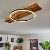 hofstein Plafonnier Pompu LED Bois foncé, Noir, 1 lumière* Lampes Modernes