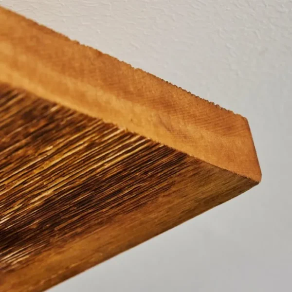 hofstein Plafonnier Pompu LED Bois foncé, Noir, 1 lumière* Lampes Modernes