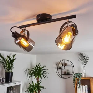 hofstein Plafonnier Quieri Noir, 2 lumières* Lampes Modernes