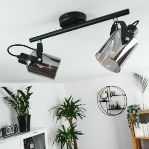 hofstein Plafonnier Quieri Noir, 2 lumières* Lampes Modernes
