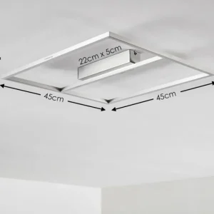 hofstein Plafonnier Rauma LED Nickel mat, 1 lumière* Lampes Modernes