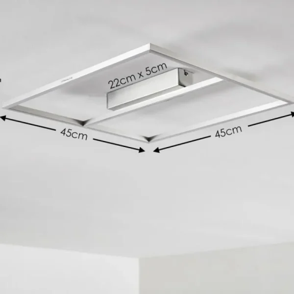 hofstein Plafonnier Rauma LED Nickel mat, 1 lumière* Lampes Modernes