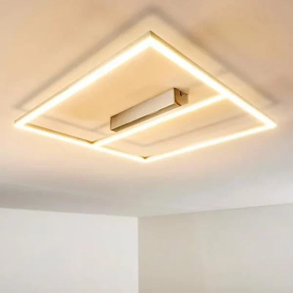 hofstein Plafonnier Rauma LED Nickel mat, 1 lumière* Lampes Modernes