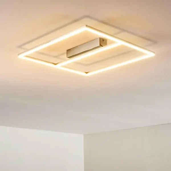hofstein Plafonnier Rauma LED Nickel mat, 1 lumière* Lampes Modernes