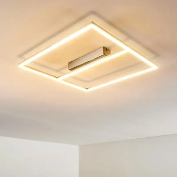 hofstein Plafonnier Rauma LED Nickel mat, 1 lumière* Lampes Modernes