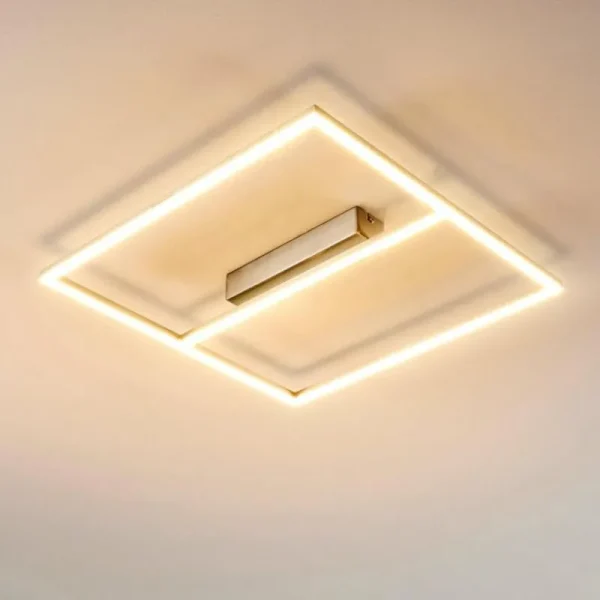 hofstein Plafonnier Rauma LED Nickel mat, 1 lumière* Lampes Modernes