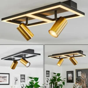 hofstein Plafonnier Reboleiro LED Noir, 3 lumières* Lampes Modernes