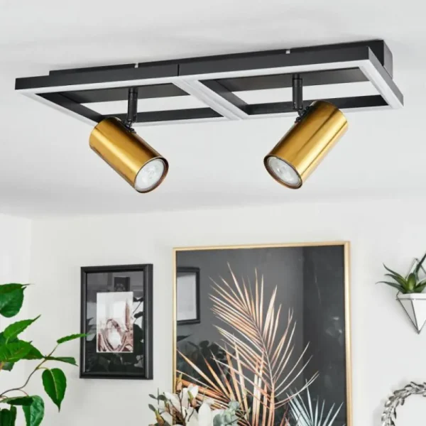 hofstein Plafonnier Reboleiro LED Noir, 3 lumières* Lampes Modernes