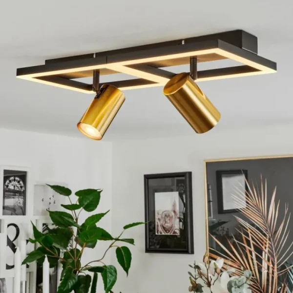 hofstein Plafonnier Reboleiro LED Noir, 3 lumières* Lampes Modernes