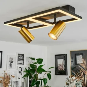 hofstein Plafonnier Reboleiro LED Noir, 3 lumières* Lampes Modernes