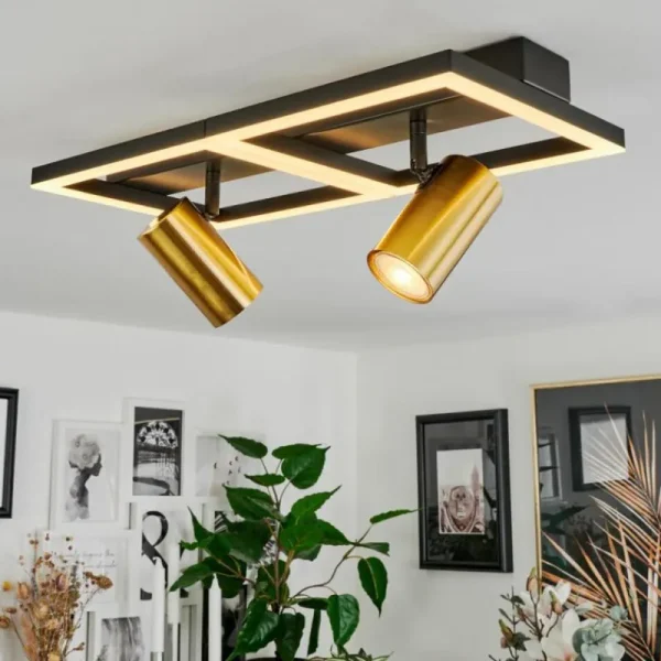 hofstein Plafonnier Reboleiro LED Noir, 3 lumières* Lampes Modernes